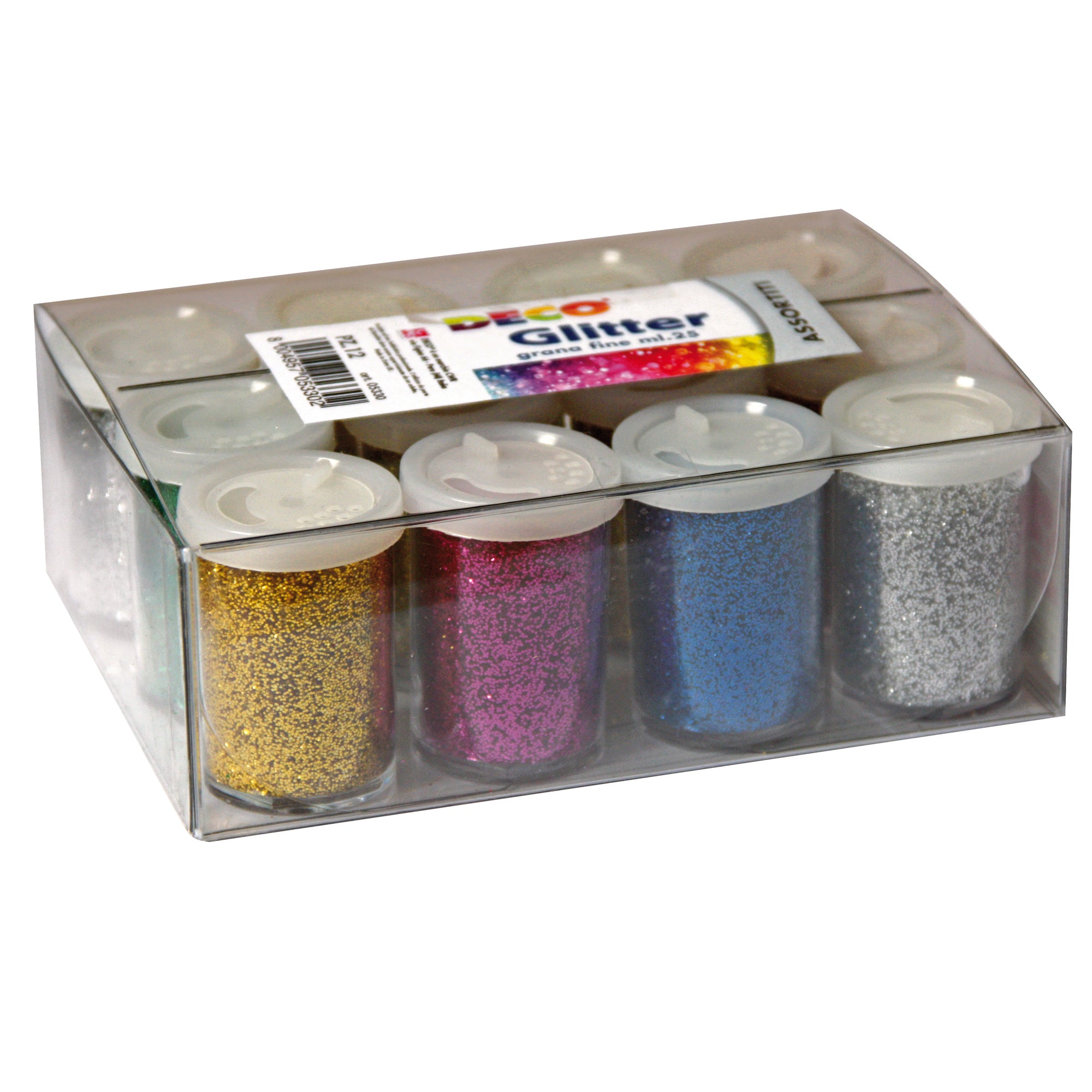 deco-12-flaconi-glitter-25ml-5-colori-assortiti-05330