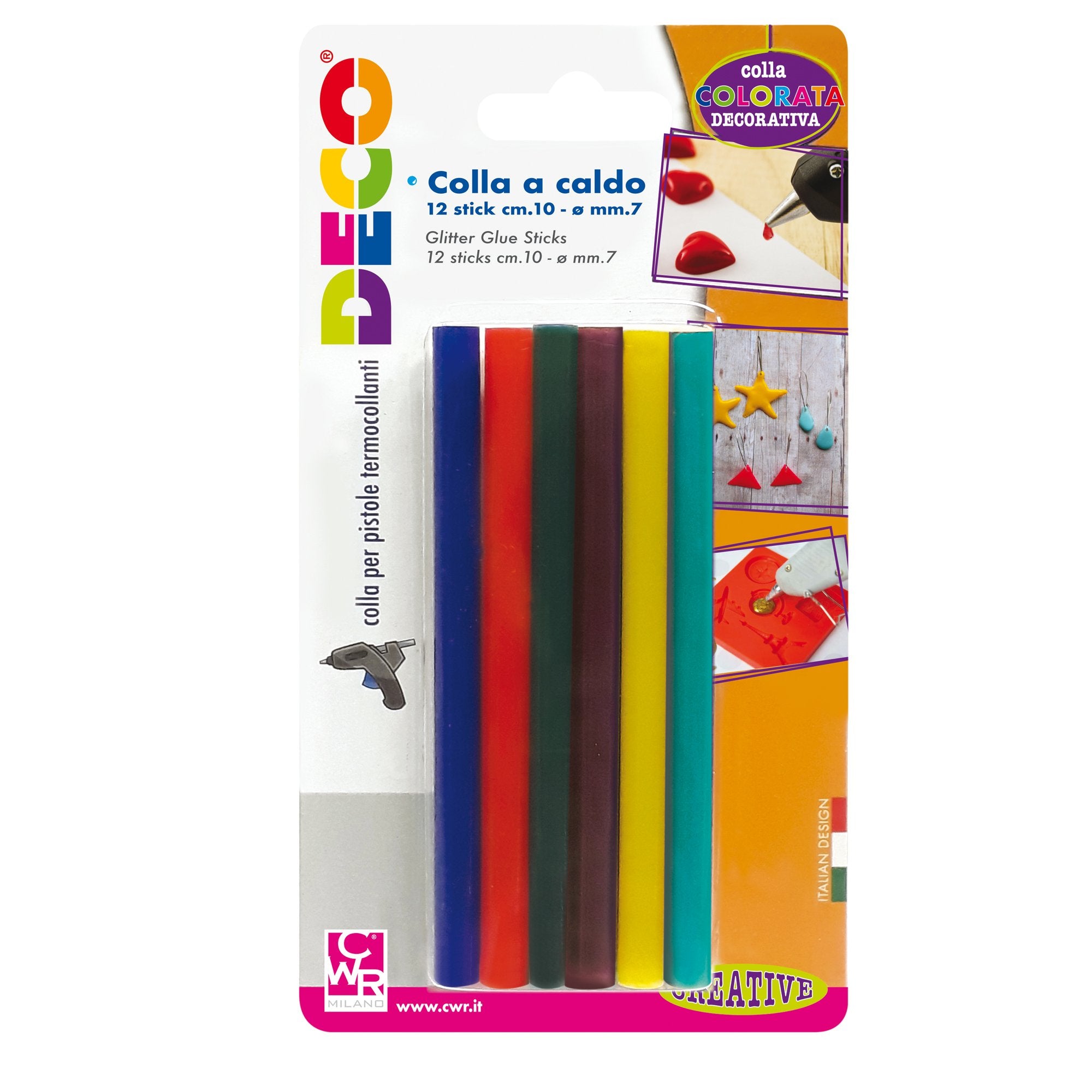 deco-12-stick-colle-colori-assortiti-pistola-mini-tg02m-d-7mm-lungh-10cm