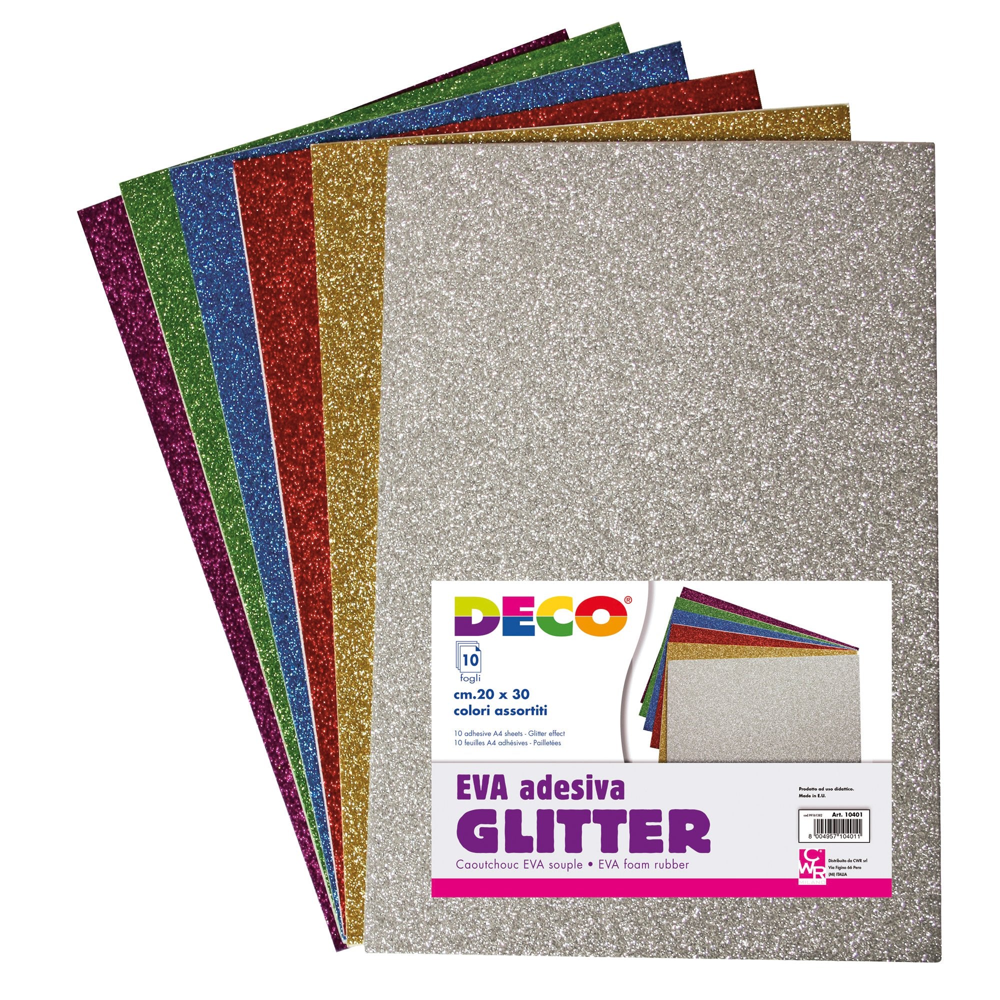 deco-busta-10-fogli-20x30cm-gomma-crepp-glitter-adesiva-colori-assortiti