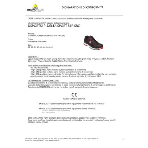 deltaplus-scarpe-lavoro-basse-deltasport-s1p-pu-iniettato-mesh-nero-rosso-40-dsporspnr40