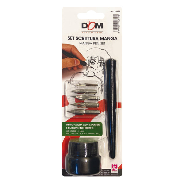 dom-set-scrittura-manga-1-portapennino-5-pennini-inchiostro