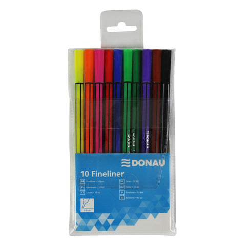 donau-set-fineliner-inchiostro-base-acqua-conf-10-pz-multicolore-330257099