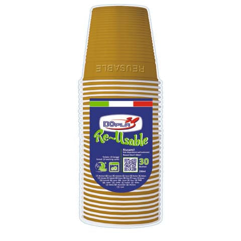 dopla-reusable-bicchieri-polistirene-oro-conf-30-pz-230-ml-22713