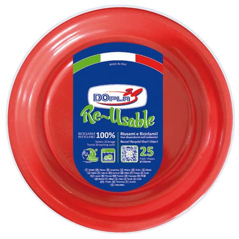 dopla-reusable-piatti-piani-rosso-polistirene-h-19-mm-conf-25-pz-diametro-220-mm-11839