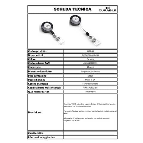 durable-accessori-portanomi-portabadge-chiocciole-yo-yo-rotonda-plastica-conf-10-815258