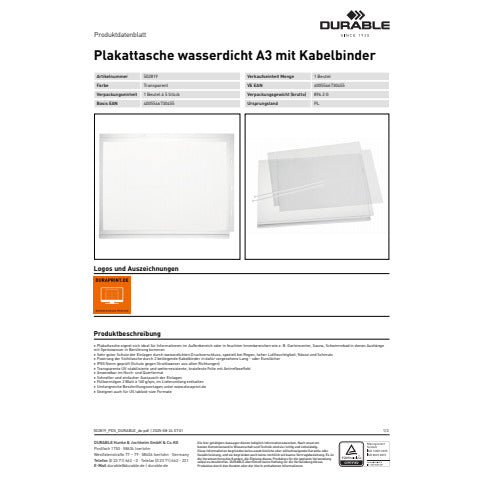 durable-buste-impermeabili-fascette-a3-trasparenti-conf-5-pezzi-5028-19