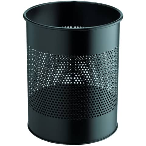 durable-cestino-gettacarte-cilindrico-superficie-perforata-165mm-acciaio-nero-331001