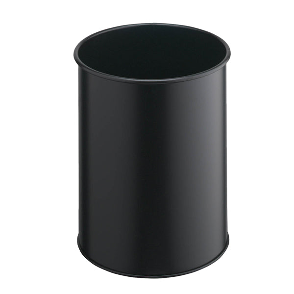 durable-cestino-gettacarte-tondo-metallo-nero-15l