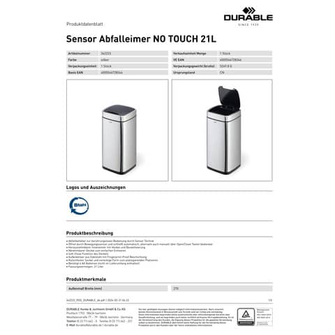 durable-cestino-sensore-no-touch-argento-metallizzato-capienza-21-lt-3422-23