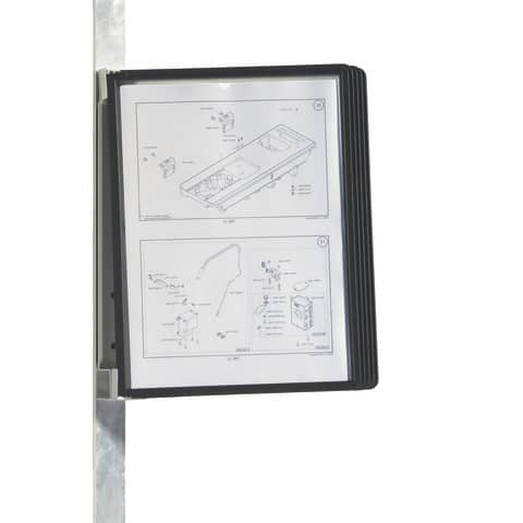 durable-leggio-parete-vario-magnet-wall-5-pannelli-a4-nero-591401