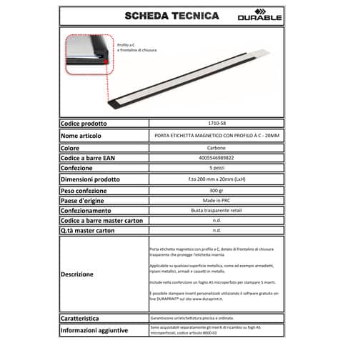 durable-porta-etichette-magnetici-c-profile-20-antracite-lunghezza-200-mm-x-h-20-mm-conf-5-171058