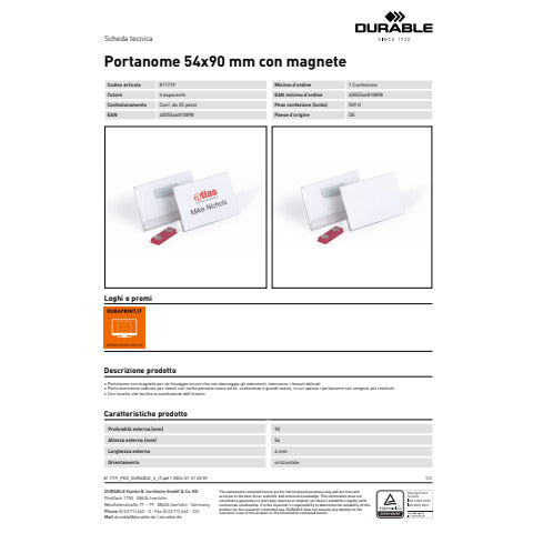durable-portanomi-magnete-trasparente-inserto-54x90mm-conf-25-811719
