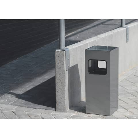 durable-posacenere-colonna-acciaio-sabbia-cestino-base-quadrata-h-62-x-diametro-25-cm-argento-metallizzato-333123