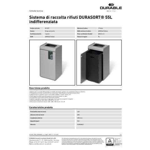 durable-sistema-raccolta-rifiuti-durasort-55-l-indifferenziata-grigio-antracite-3213-57