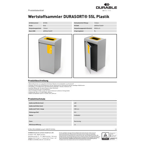 durable-sistema-raccolta-rifiuti-durasort-55-l-plastica-giallo-3212-04