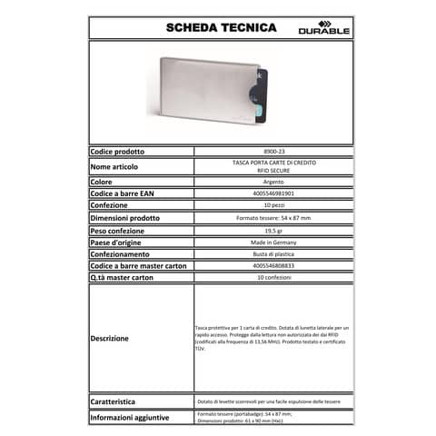 durable-tasca-porta-carte-credito-rfid-secure-argento-metallizzato-54x86mm-conf-10-890023