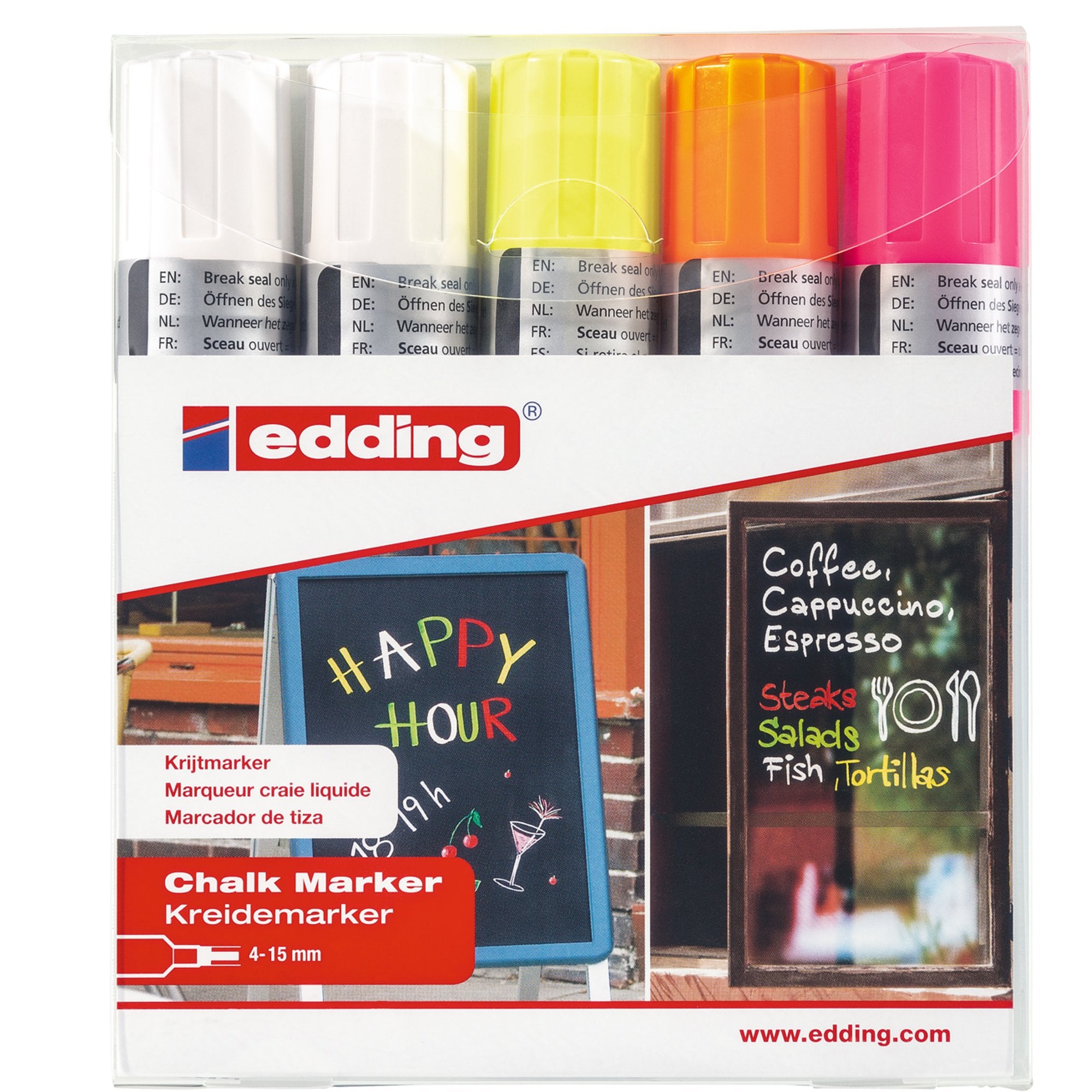 edding-astuccio-5-marcatore-4090-punta-scalpello-gesso-liquido-assortiti-fluo