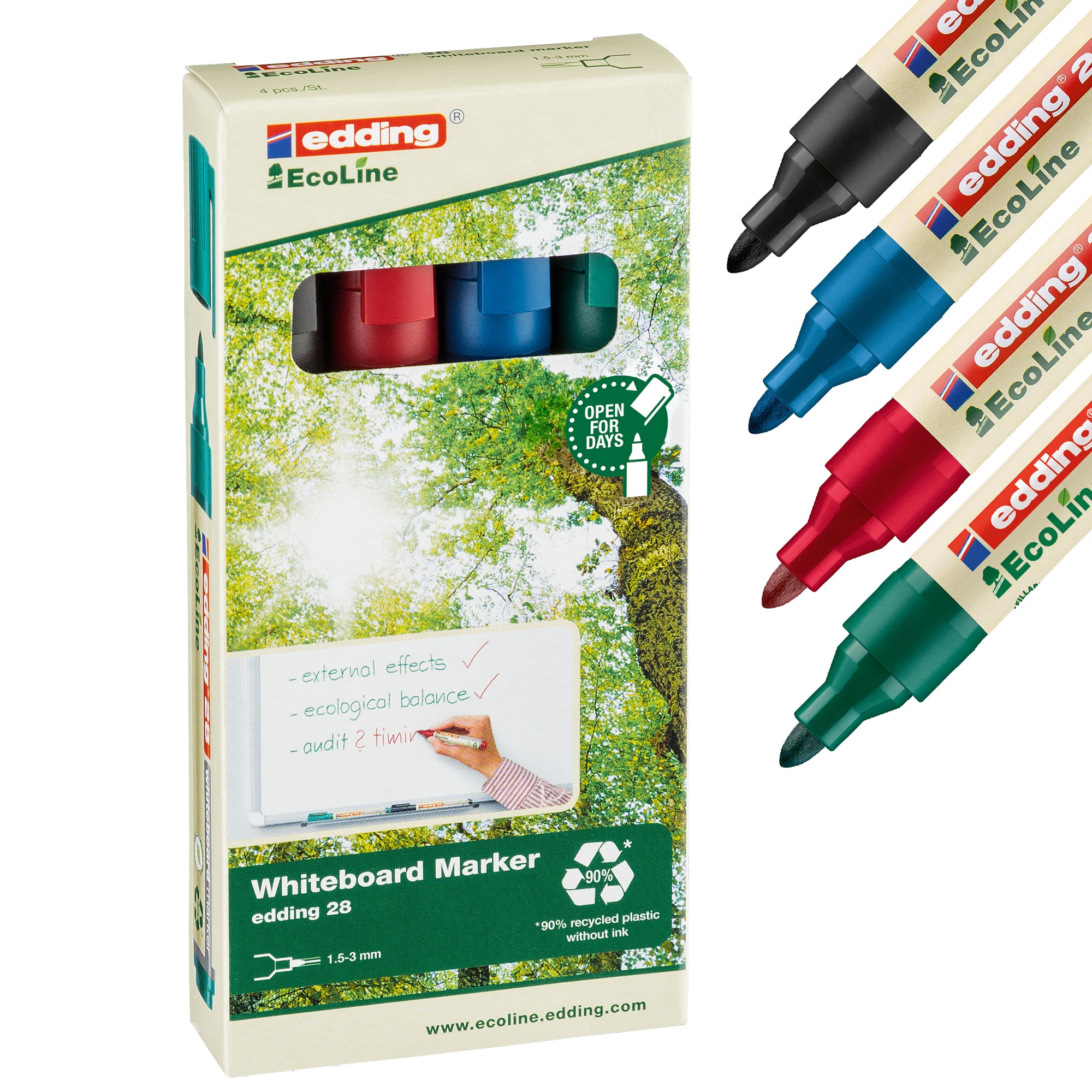edding-busta-4-marcatore-lavagne-bianche-28-ecoline-col-assortiti