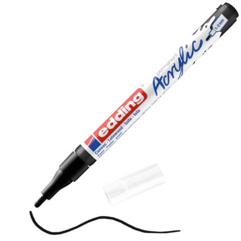 edding-marcatore-acrilico-5300-punta-tonda-1-2-mm-tratto-fine-nero-intenso-e-5300-901