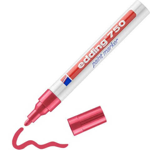 edding-marcatore-vernice-750-punta-conica-2-4-mm-rosso-4-750002