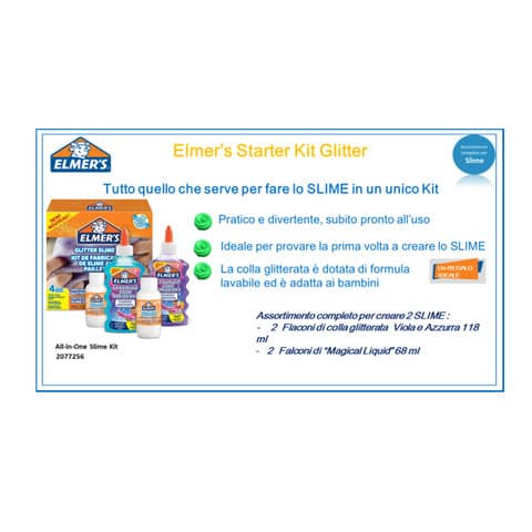 elmer-s-kit-glitter-slime-elmers-2-flaconi-colla-blu-viola-177-ml-2-magical-liquid-68-ml-2077256