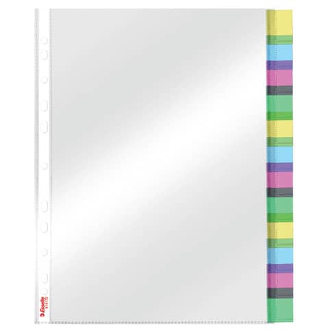 esselte-busta-index-perforazione-universale-12-tasti-colorati-f-to-a4-ppl-lucido-414170