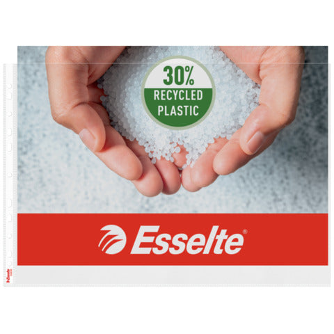 esselte-buste-perforazione-universale-deluxe-goffrate-antiriflesso-trasparente-42x30-cm-conf-50-55230