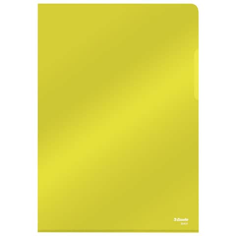 esselte-cartella-lucid-l-pvc-crystal-220x310-mm-conf-25-pezzi-giallo-554310