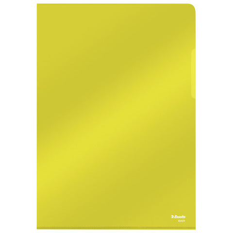esselte-cartella-lucid-l-pvc-crystal-220x310-mm-conf-25-pezzi-giallo-554310