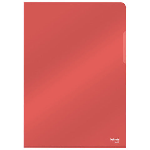 esselte-cartella-lucid-l-pvc-crystal-220x310-mm-conf-25-pezzi-rosso-554330