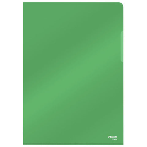 esselte-cartella-lucid-l-pvc-crystal-220x310-mm-conf-25-pezzi-verde-554360