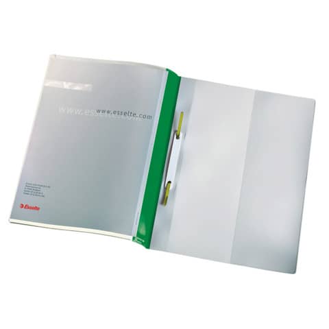 esselte-cartelline-aghi-clip-quotation-file-23-8x31-cm-pvc-semirigido-verde-conf-25-28360