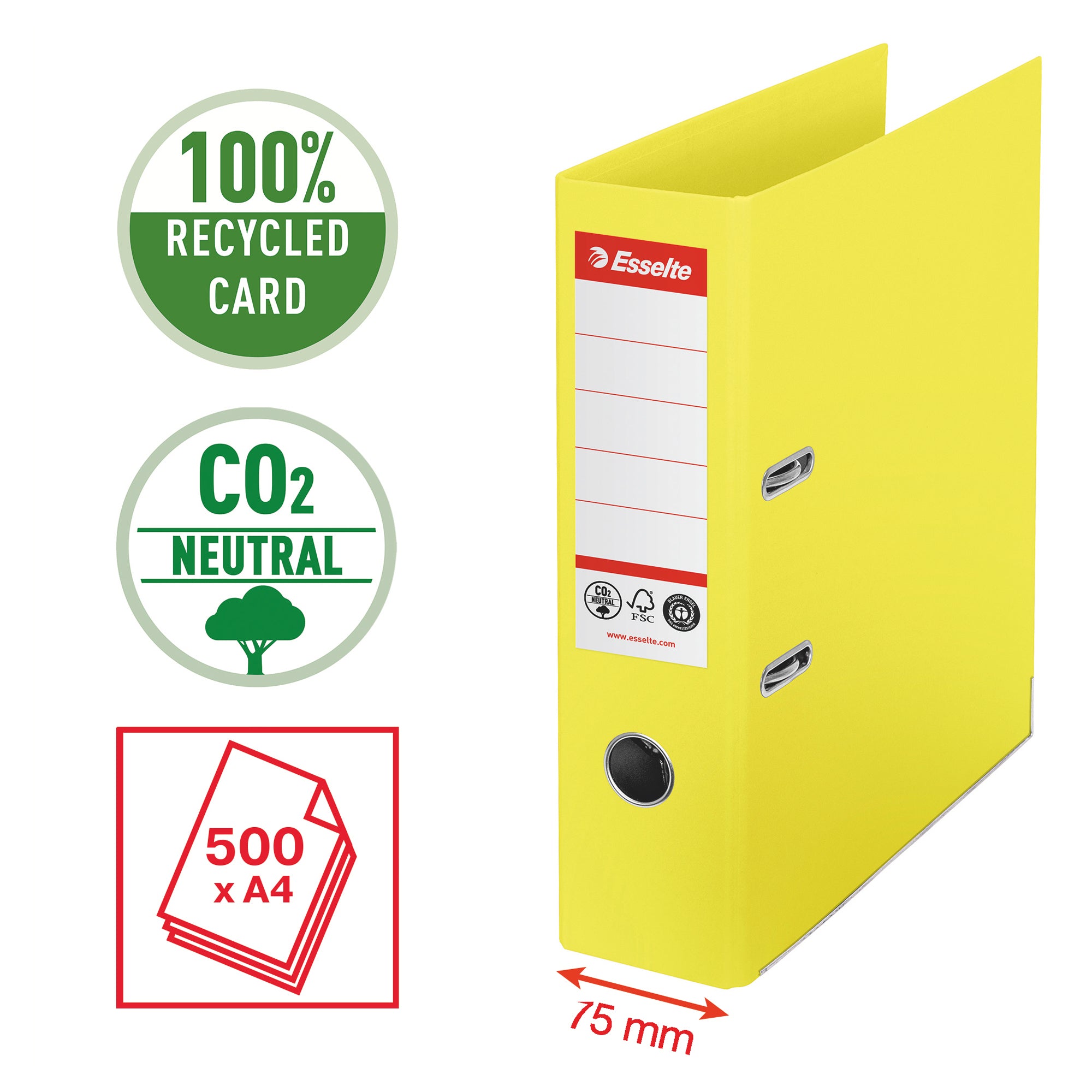 esselte-registratore-leva-dorso-75mm-giallo-co2-neutral