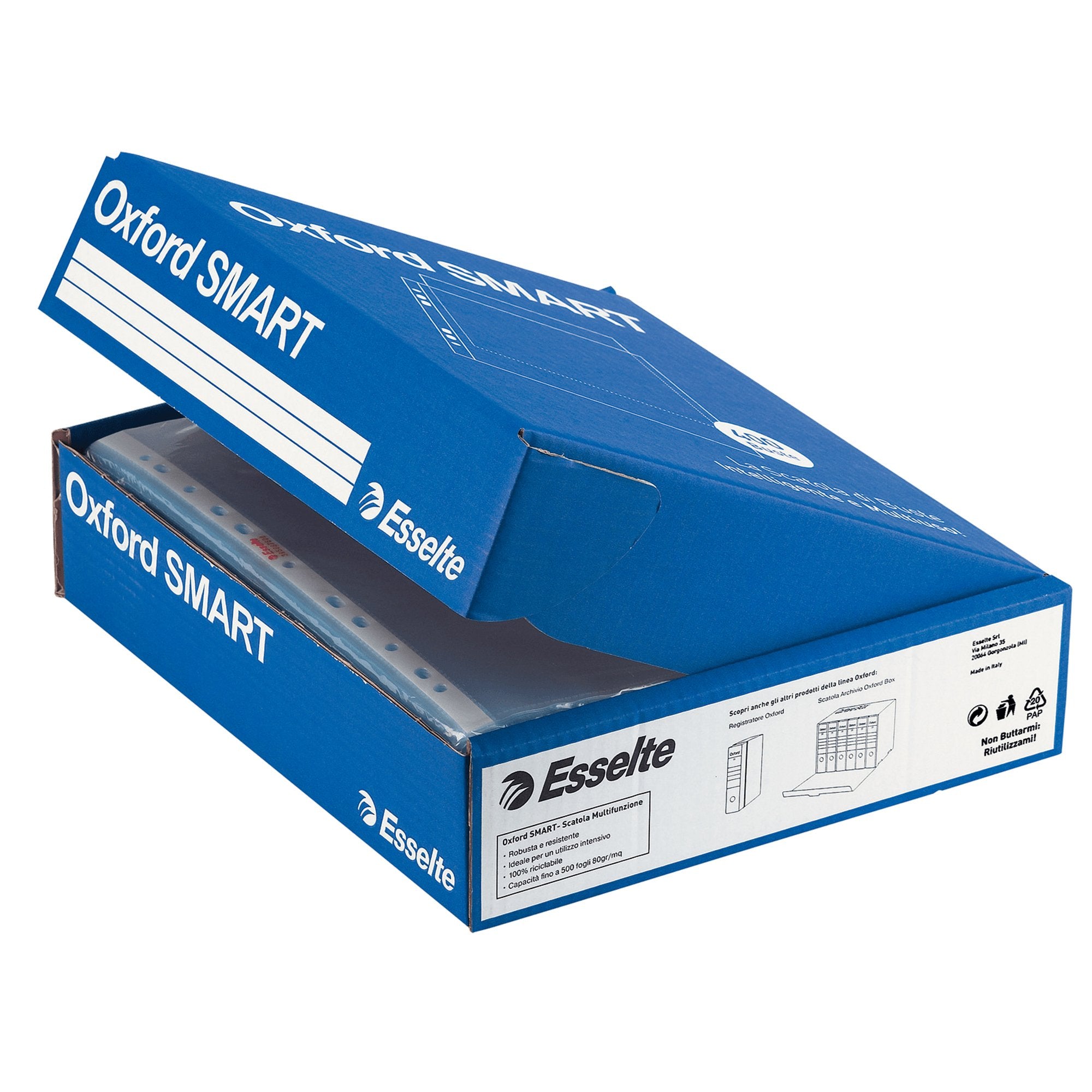 esselte-scatola-4x100-buste-forate-22x30-b-a-standard-oxford-smart
