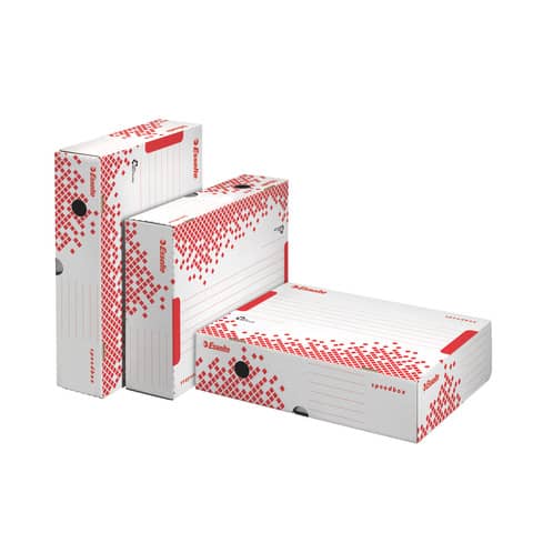 esselte-scatola-archivio-speedbox-dorso-8-cm-bianco-rosso-8x25x35-cm-apertura-ampia-623910