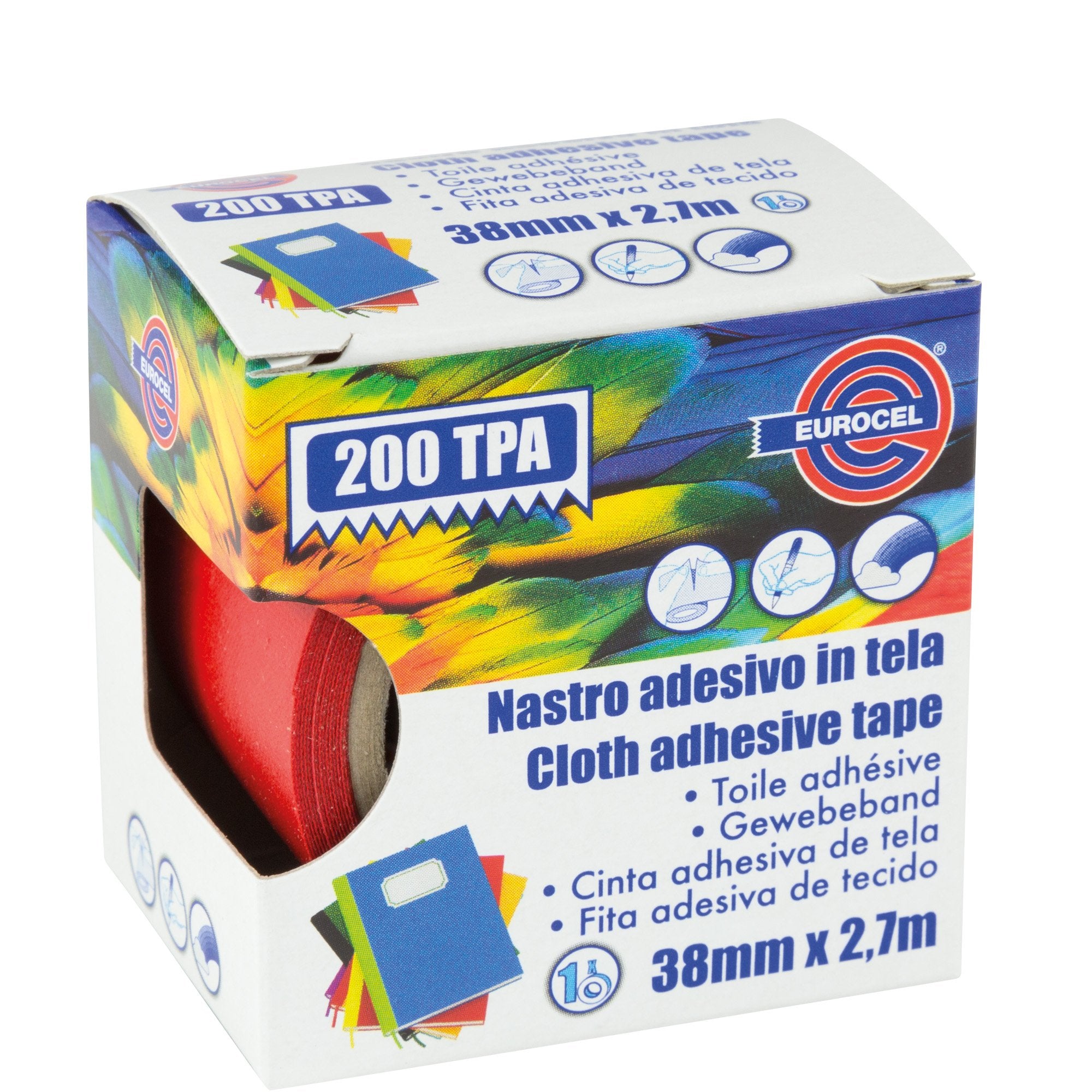 eurocel-nastro-adesivo-telato-tpa-rosso-200-38mmx2-7mt