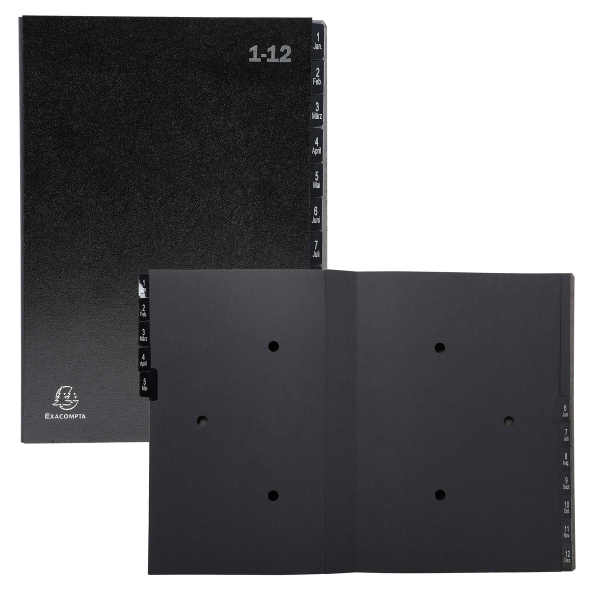 exacompta-classificatore-numerico-1-12-ordonator-a4-nero-25x33cm