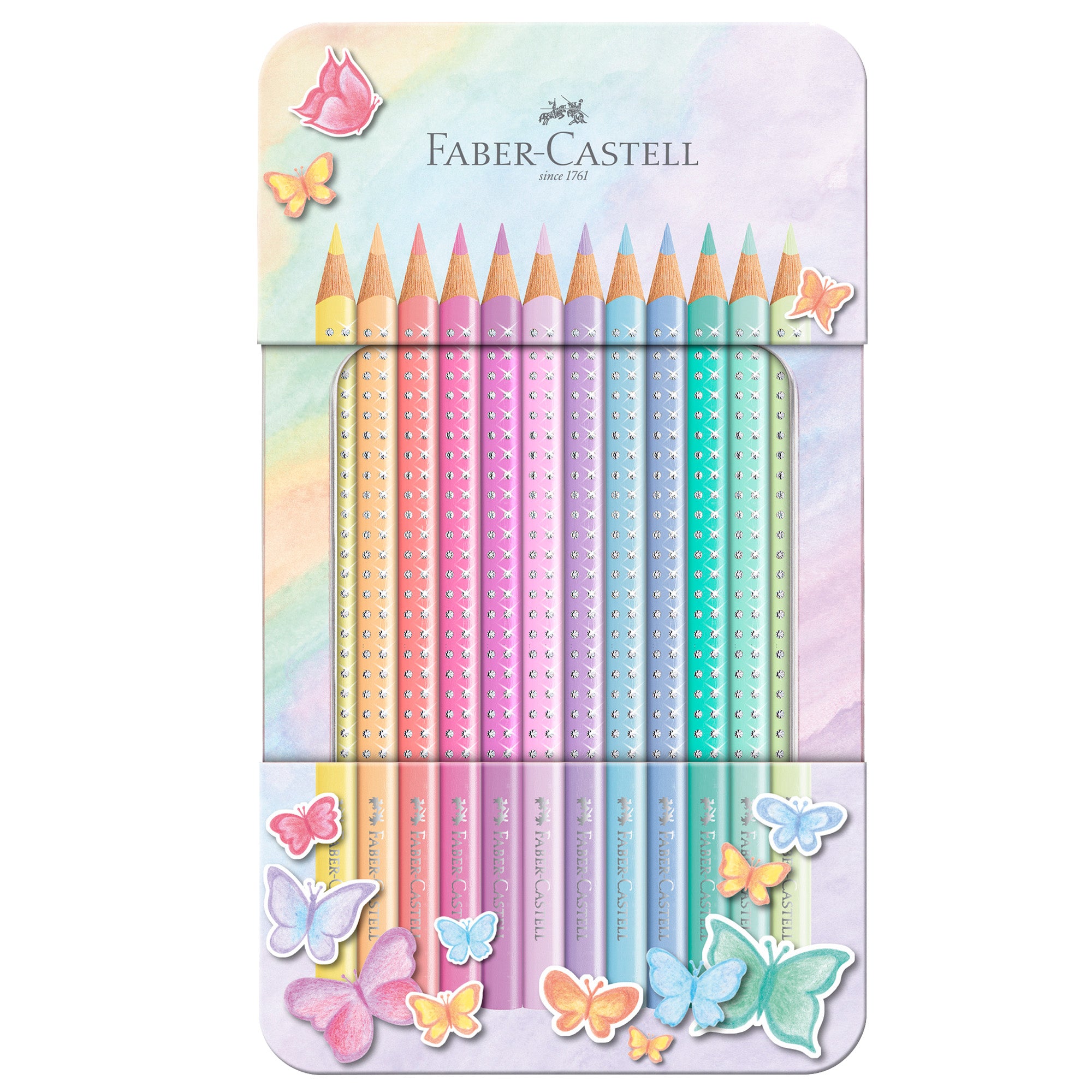 faber-castell-astuccio-metallo-12-matite-colorate-sparkle-pastel-assortite-faber-castell