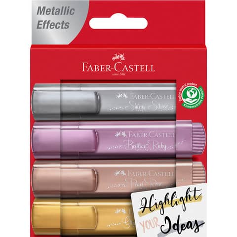 faber-castell-evidenziatori-textliner-46-tratto-1-2-5-mm-faber-castell-metallic-assortiti-conf-4-pezzi-154640