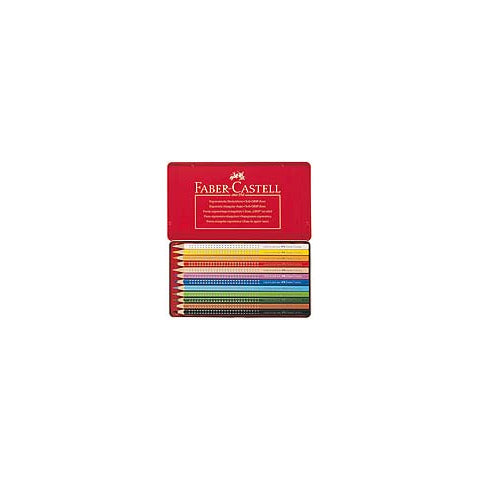 faber-castell-matite-colorate-colour-grip-astuccio-metallo-colori-assortiti-conf-12-pezzi-112413