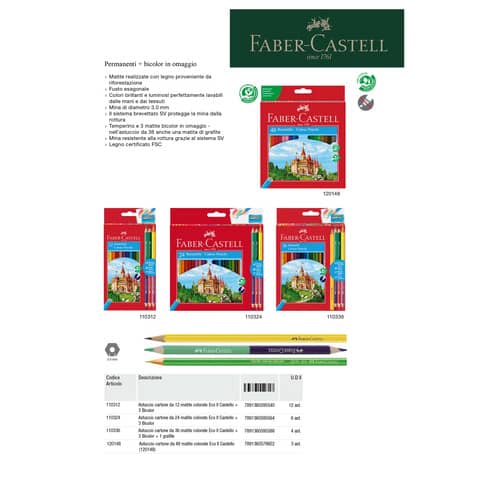faber-castell-matite-colorate-eco-castello-conf-12-3-bicolor-110312