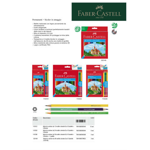 faber-castell-matite-colorate-eco-castello-conf-36-3-bicolor-1-grafite-110336