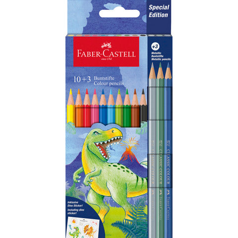 faber-castell-matite-colorate-fusto-esagonale-conf-10-classic-dinosauro-3-metallic-111213