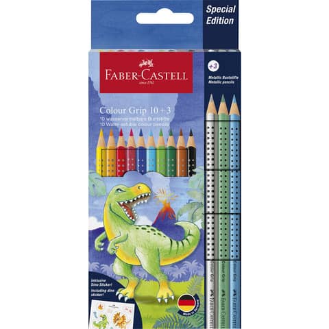 faber-castell-matite-colour-grip-dinosaurus-conf-13-pz-colori-assortiti-201545