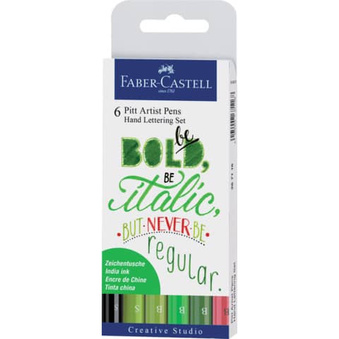 faber-castell-penna-inchiostro-pigmentato-faber-castell-pitt-artist-conf-6-pezzi-lettering-green-267117
