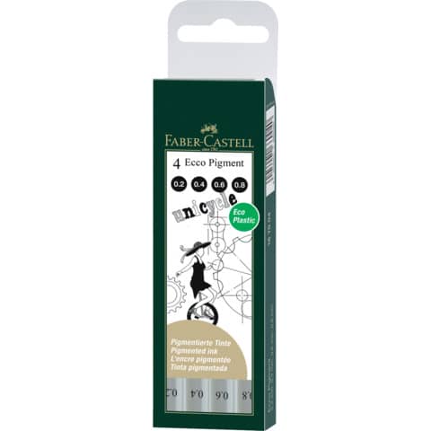 faber-castell-penna-punta-fibra-ecco-pigment-tinta-pigmentata-conf-4-pezzi-167004