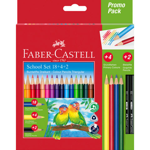 faber-castell-promo-pack-18-matite-colorate-triangolari-4-matite-colorate-2-matite-grafite-201597