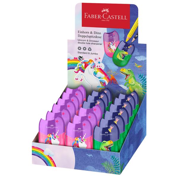 faber-castell-temperamatite-c-serbatoio-2-fori-unicorno-dinosauro-faber-castell