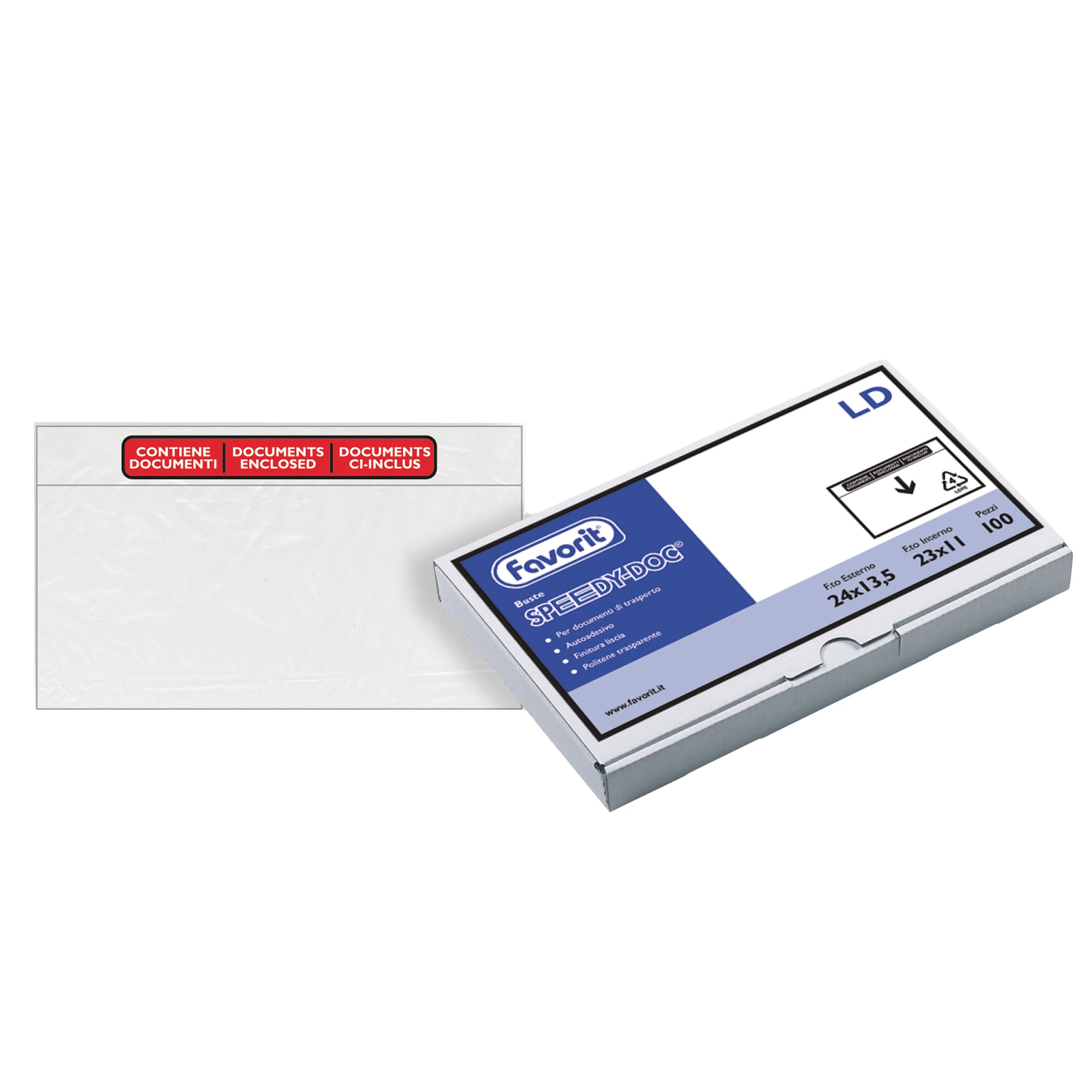 favorit-100-buste-adesive-speedy-doc-ld-230x110mm