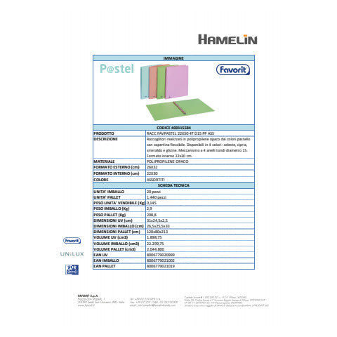 favorit-raccoglitori-4-anelli-pastel-22x30-cm-colori-assortiti-conf-20-diametro-15-mm-400115584